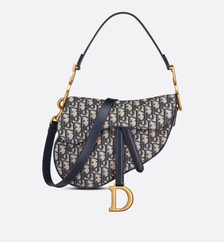 dior mini saddle bag with strap blue dior oblique jacquard women|dior oblique saddle bag.